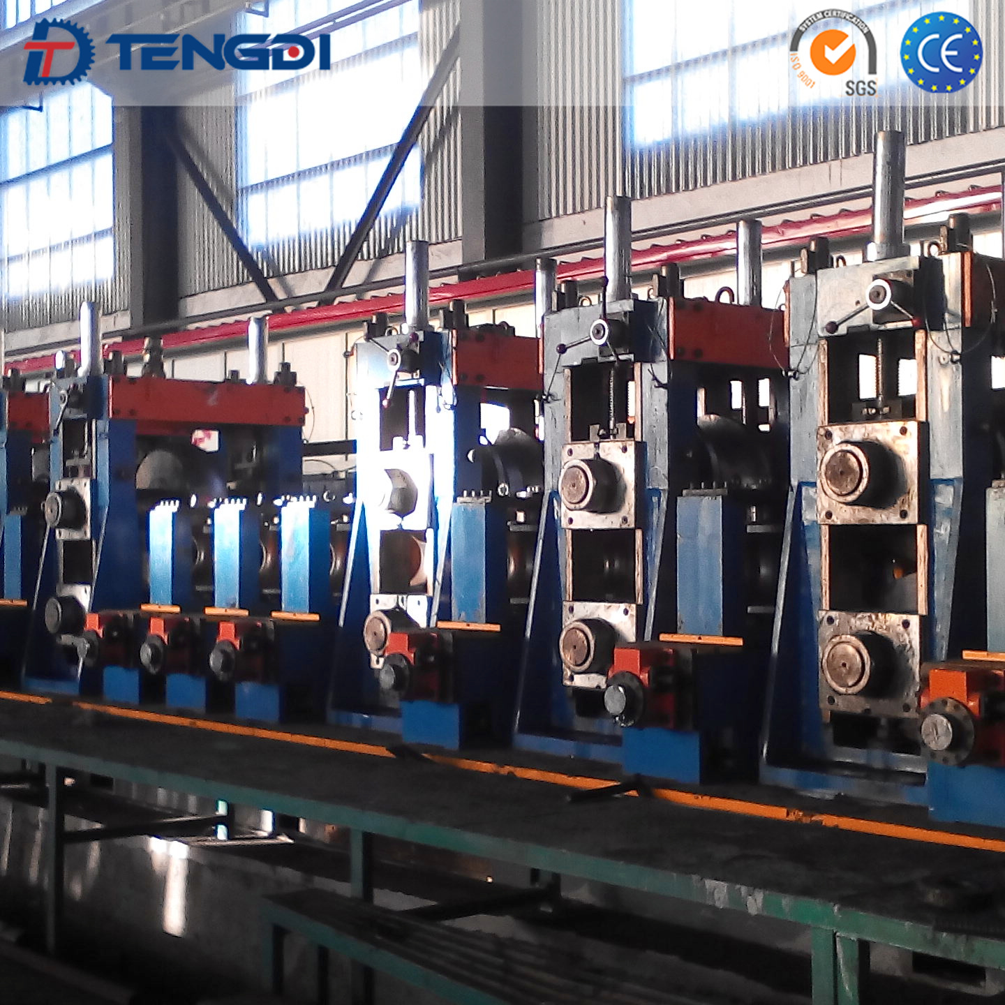 HG219 High Frequency Welding ERW Steel Tube Mill / Erw Tube Mill