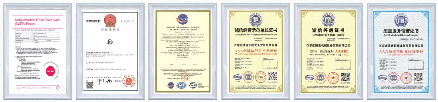 forming machine Certificate